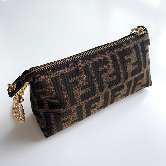 FENDI Zucca Pouch with Chain