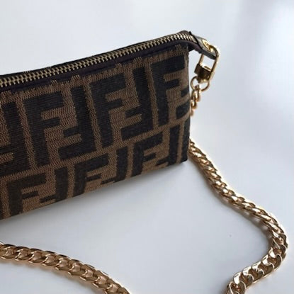 FENDI Zucca Pouch with Chain