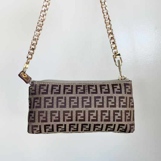 FENDI Zucchino Pouch with Chain