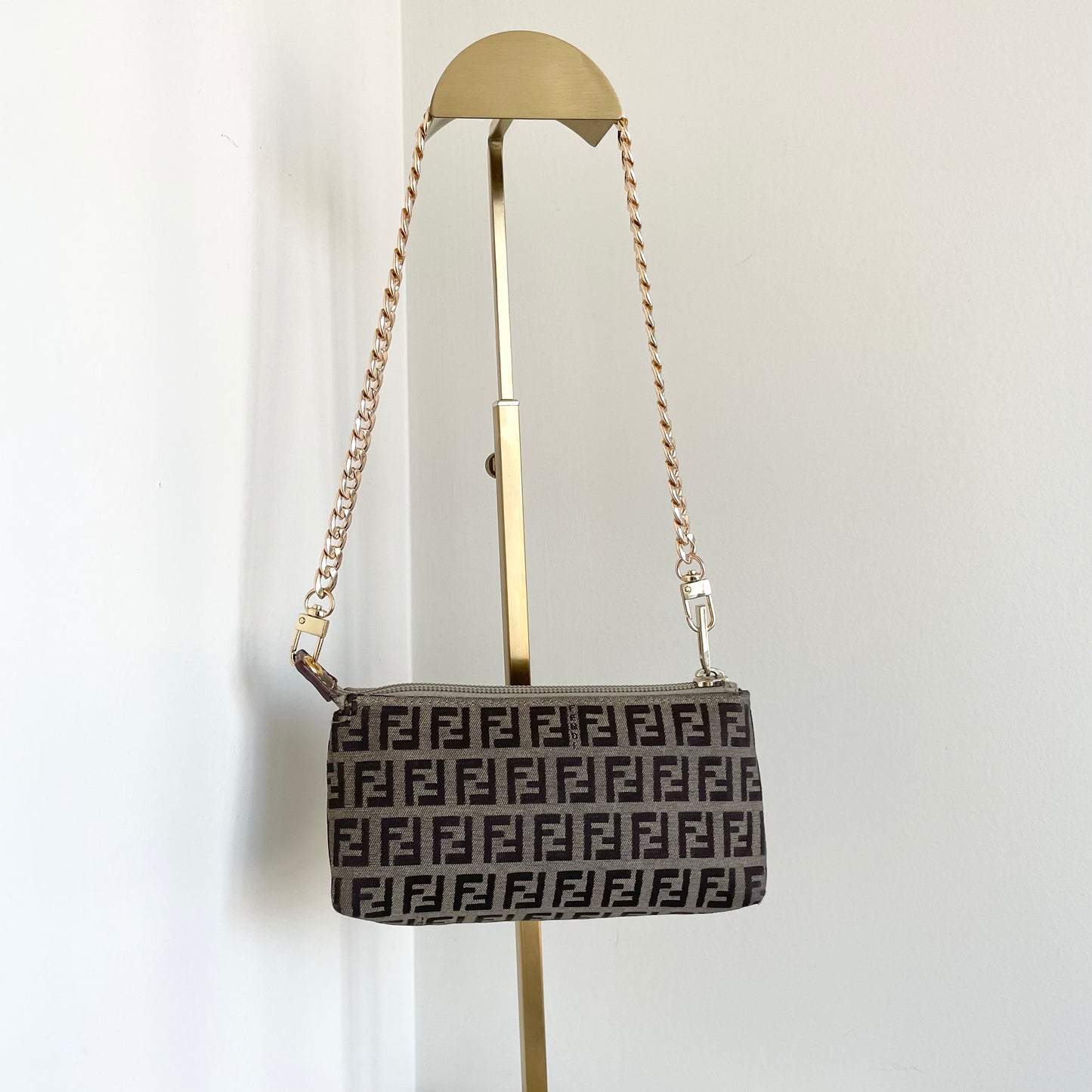 FENDI Zucchino Pouch with Chain