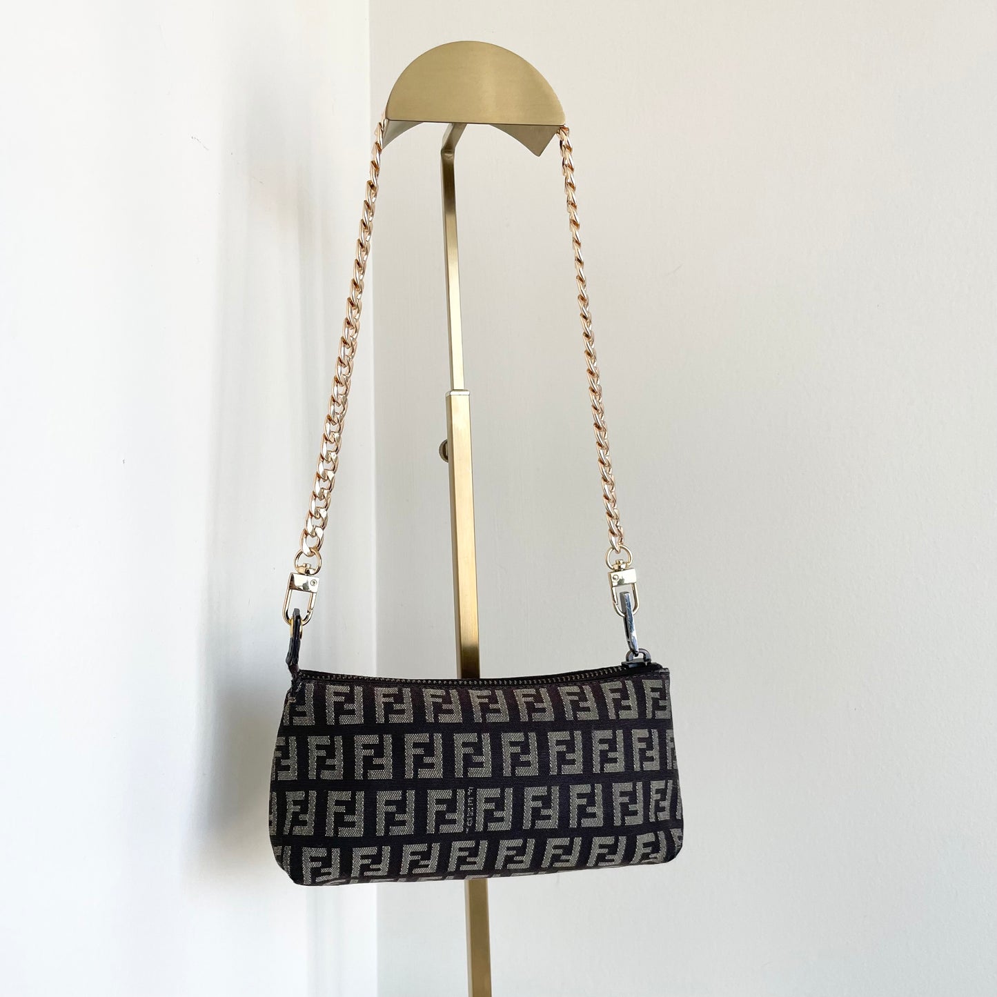 FENDI Zucchino Pouch with Chain