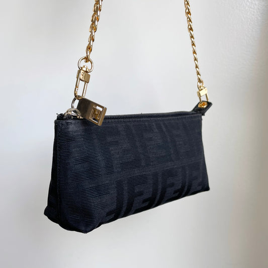 FENDI Zucca Pouch with Chain
