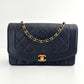CHANEL Lambskin Diana Medium Black