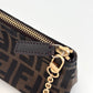 FENDI Zucca Canvas Pouch with Chain