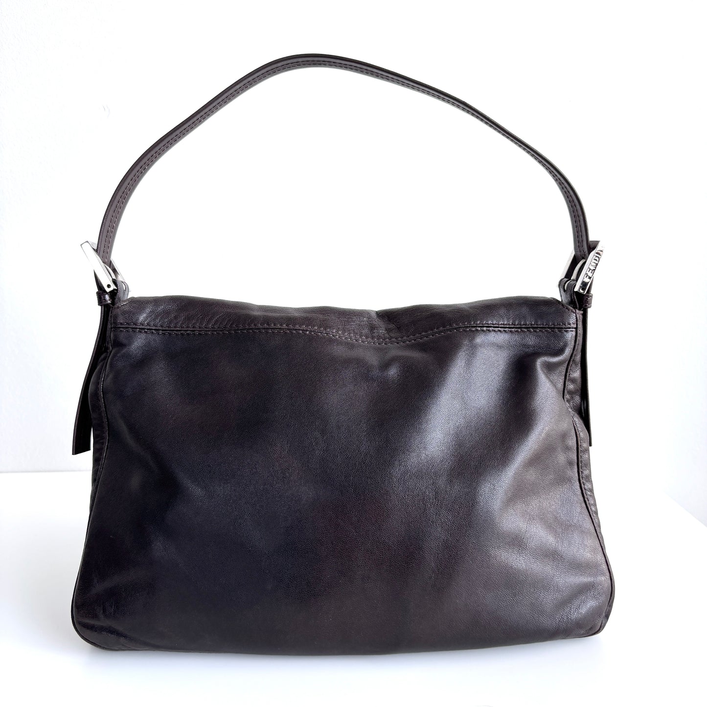 FENDI Lambskin Mamma Baguette Brown