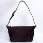 CELINE Macadam Suede Shoulder Bag Brown