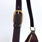 CELINE Macadam Suede Shoulder Bag Brown