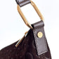 CELINE Macadam Suede Shoulder Bag Brown