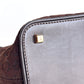 CELINE Macadam Suede Shoulder Bag Brown