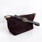 CELINE Macadam Suede Shoulder Bag Brown