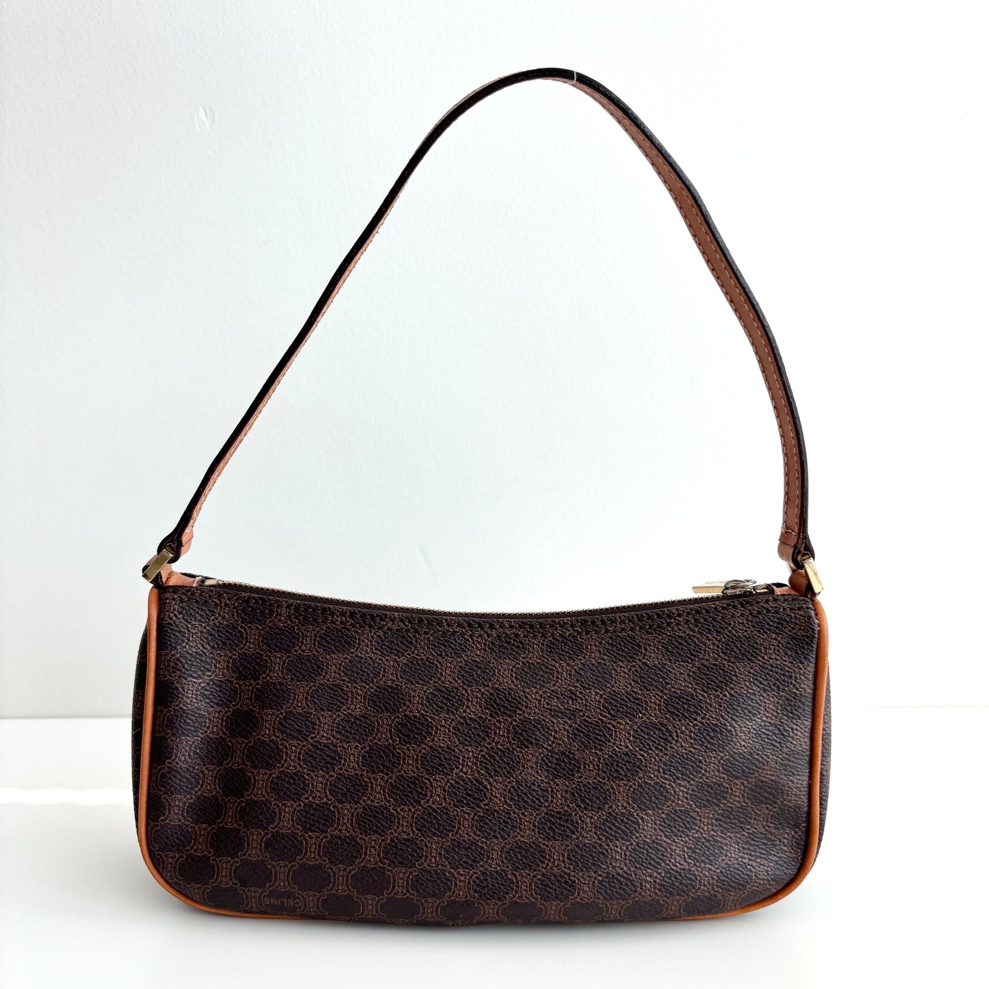 CELINE Macadam Canvas Pochette Brown