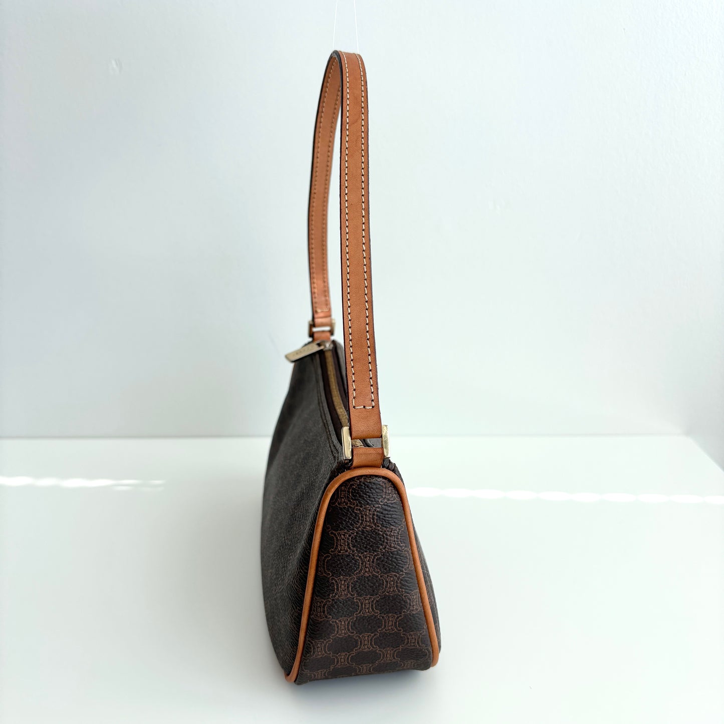CELINE Macadam Canvas Pochette Brown