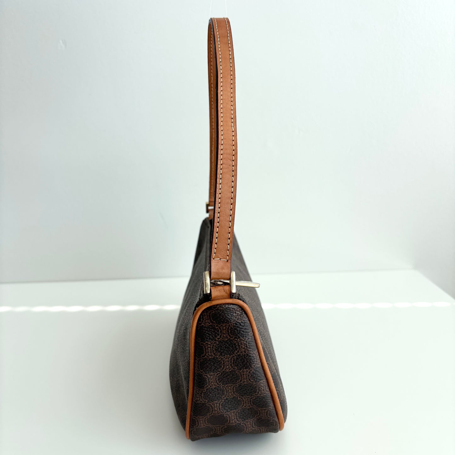 CELINE Macadam Canvas Pochette Brown