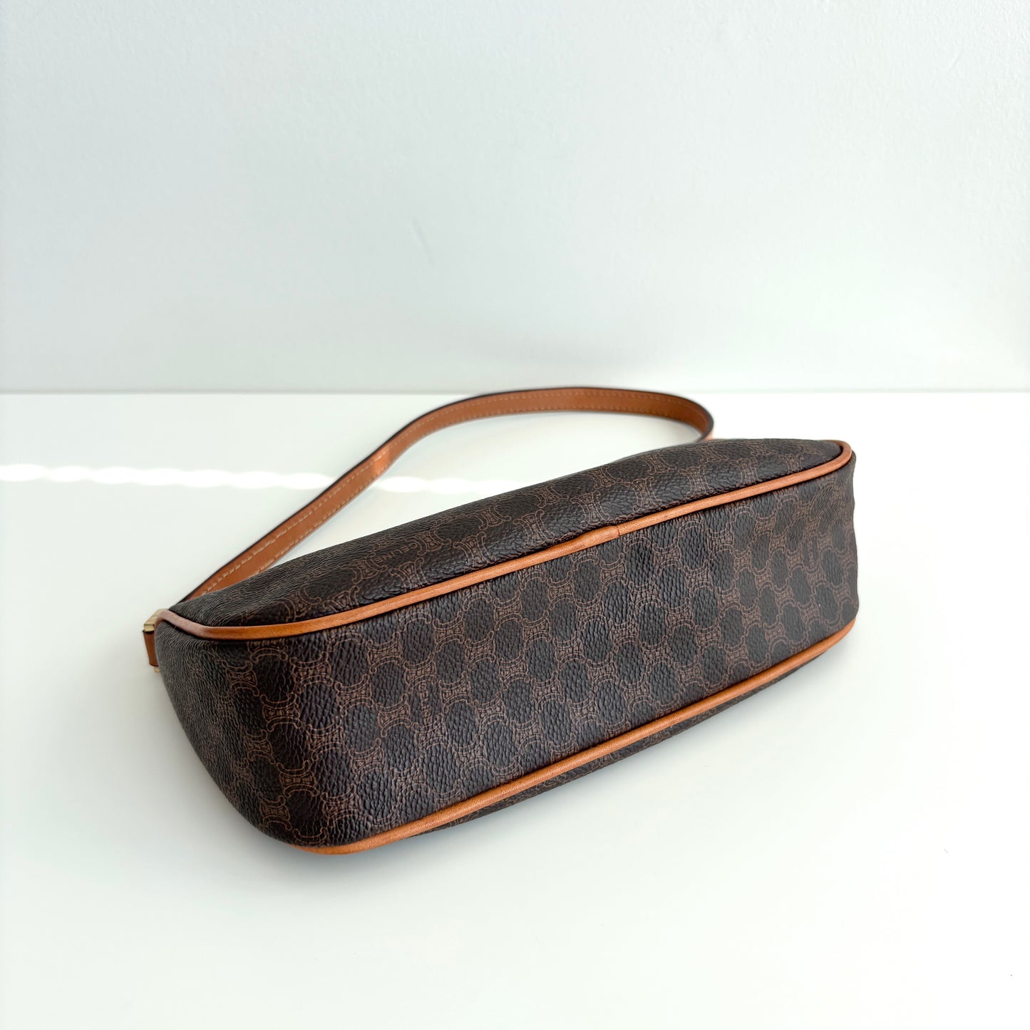 CELINE Macadam Canvas Pochette Brown