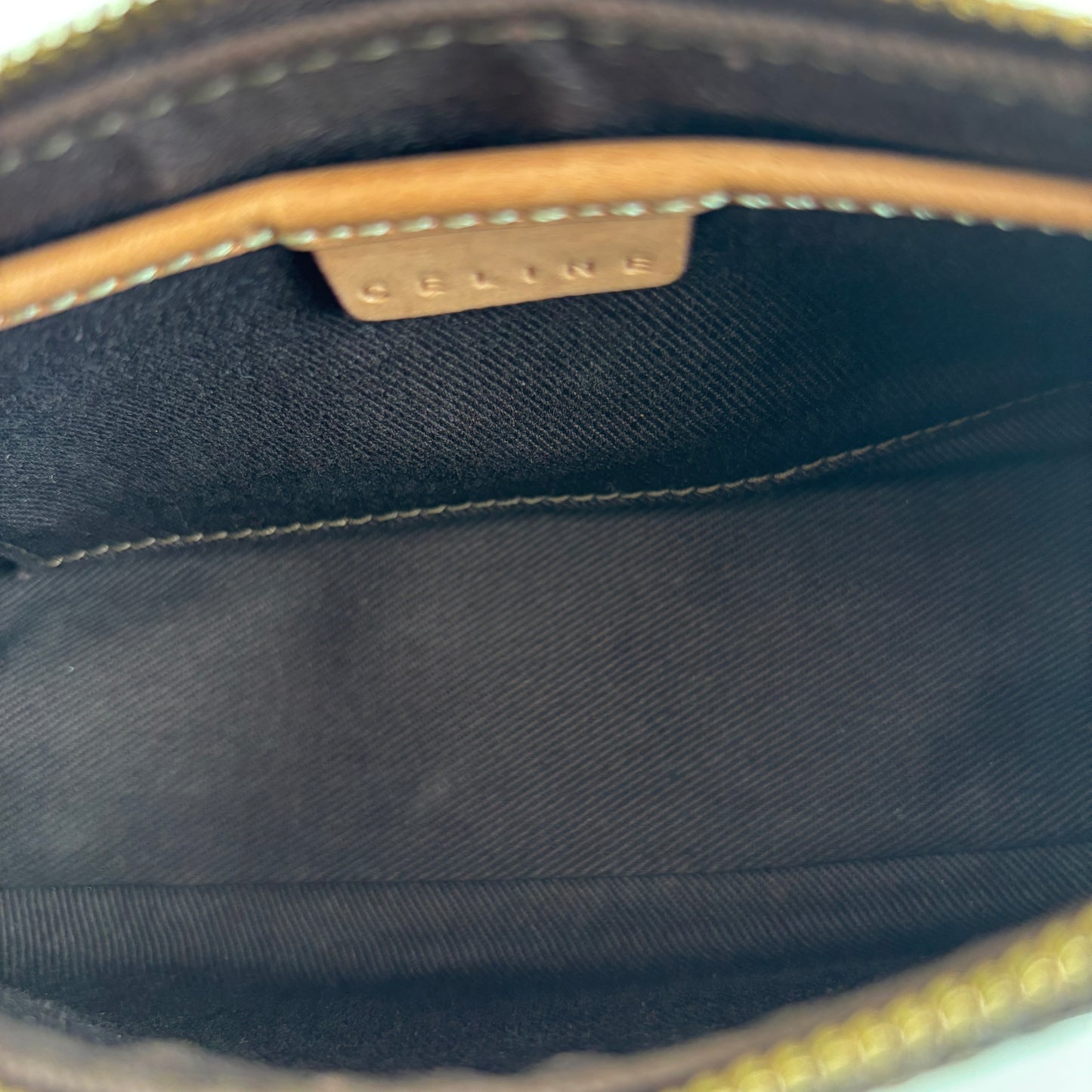 CELINE Macadam Canvas Pochette Brown