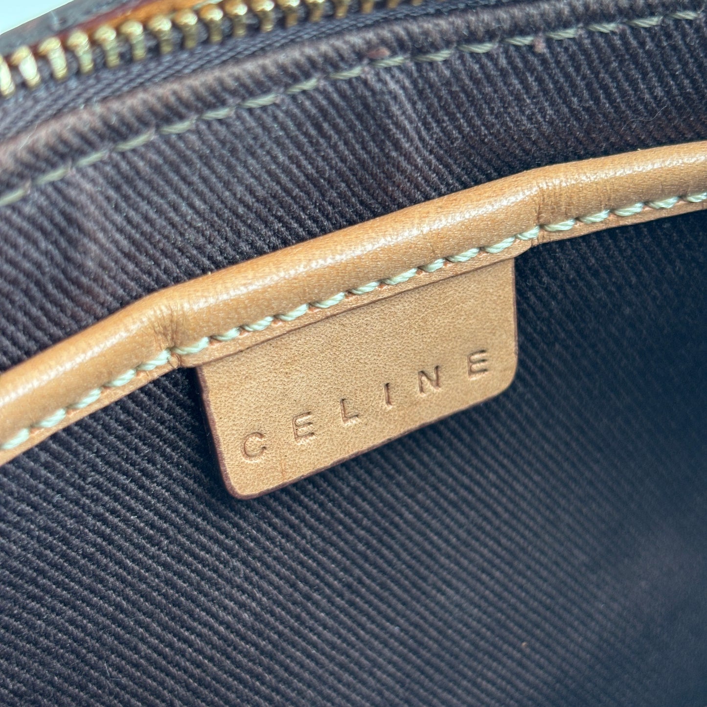 CELINE Macadam Canvas Pochette Brown