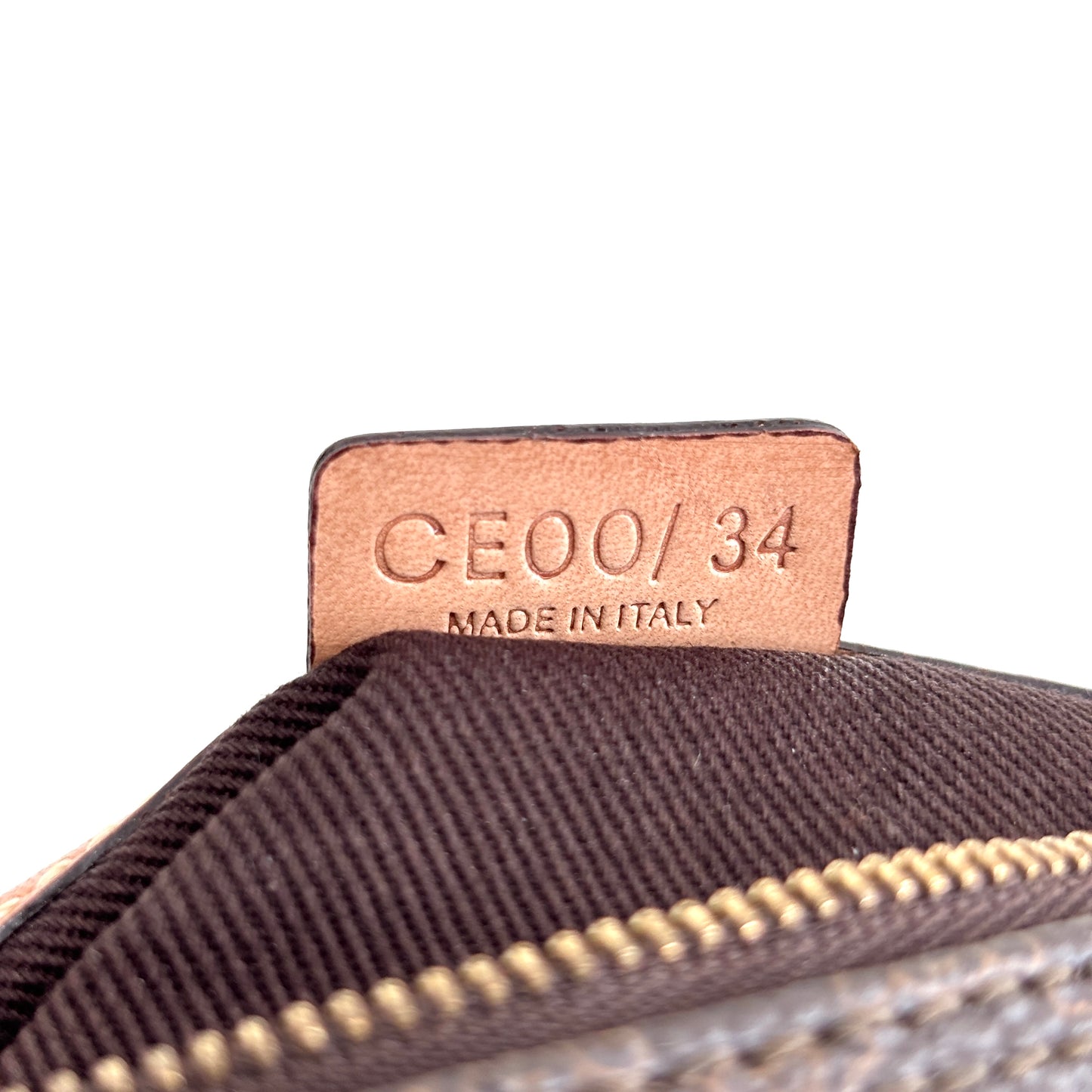 CELINE Macadam Canvas Pochette Brown