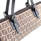 FENDI Zucchino Canvas Mini Shoulder Bag Brown