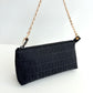 FENDI Zucchino Canvas Pouch Black