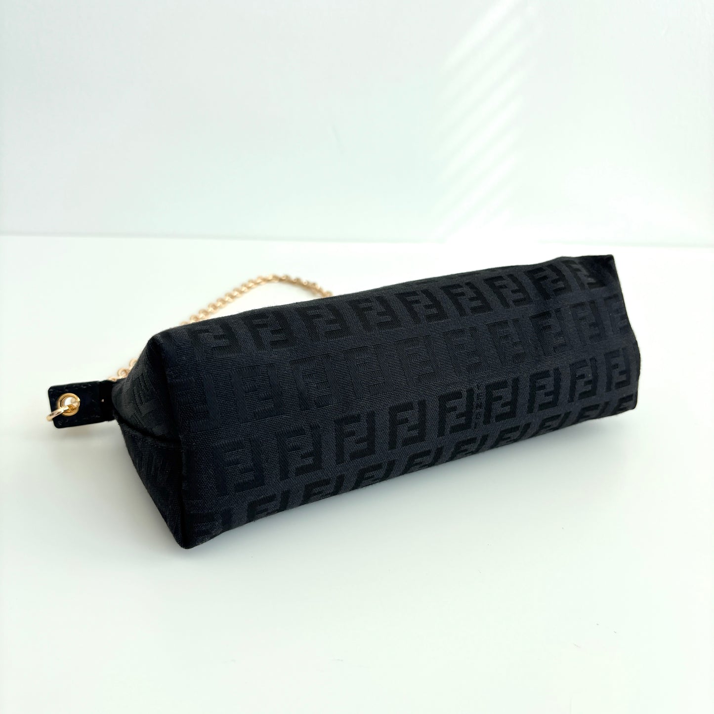 FENDI Zucchino Canvas Pouch Black