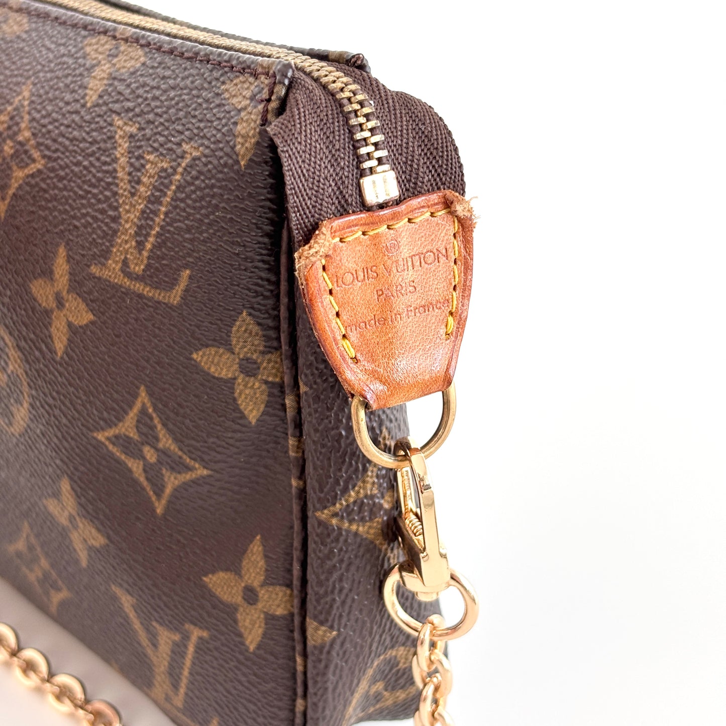 LOUIS VUITTON Monogram Canvas Pochette Accessoires Brown