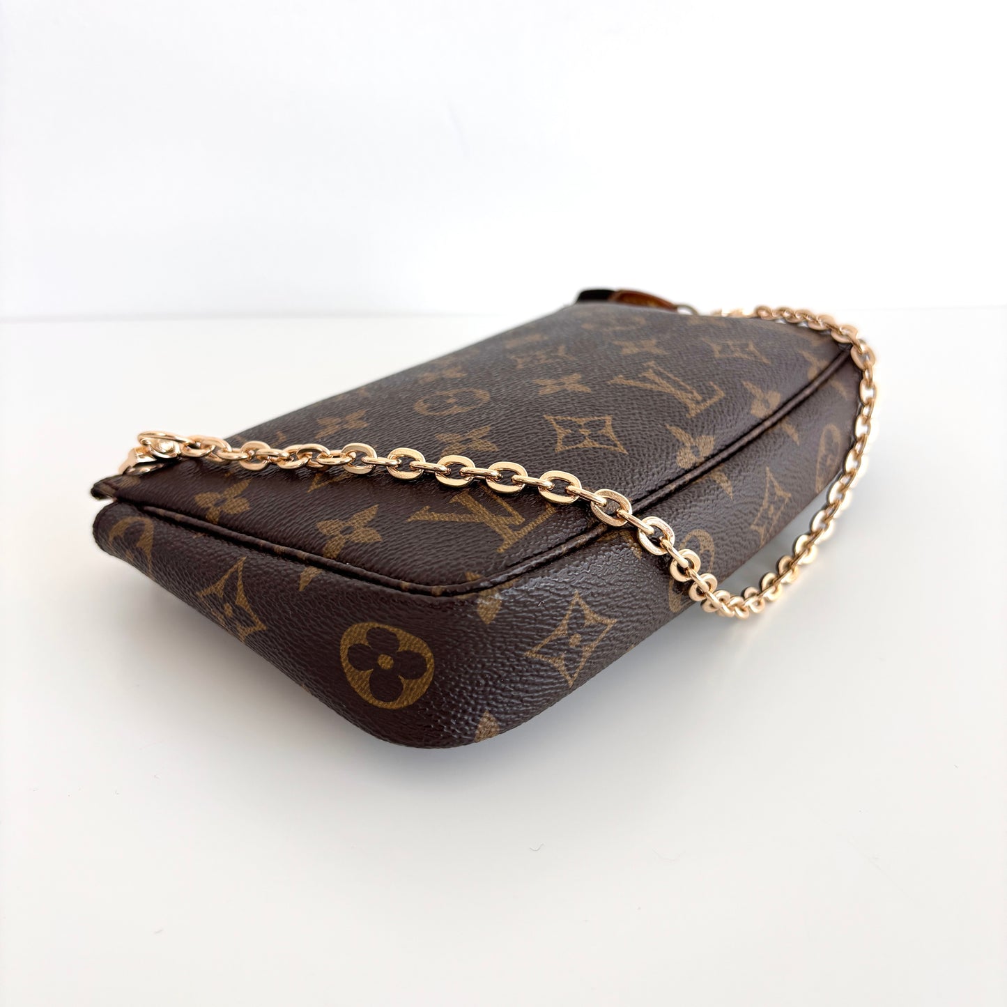 LOUIS VUITTON Monogram Canvas Pochette Accessoires Brown