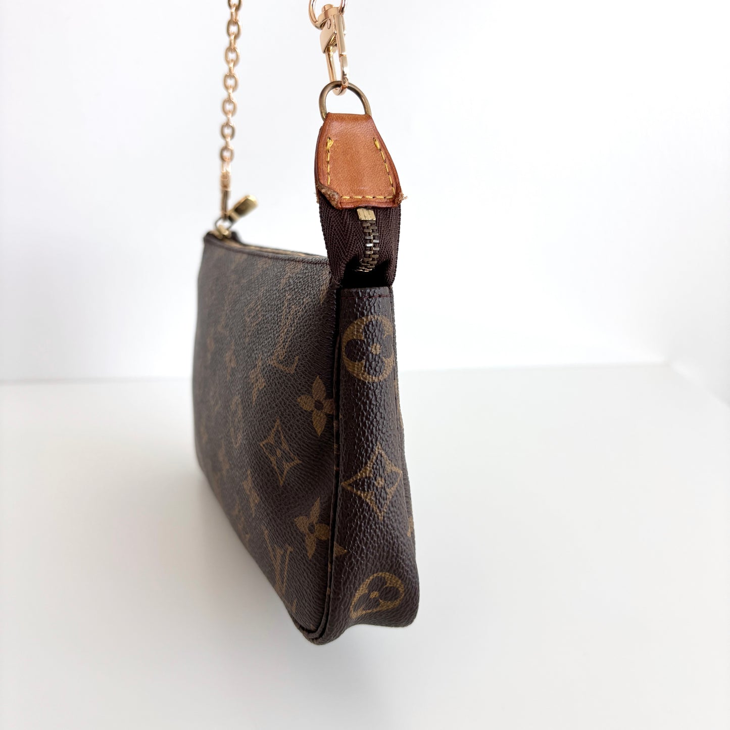 LOUIS VUITTON Monogram Canvas Pochette Accessoires Brown
