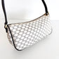 CELINE Macadam Canvas Pochette White