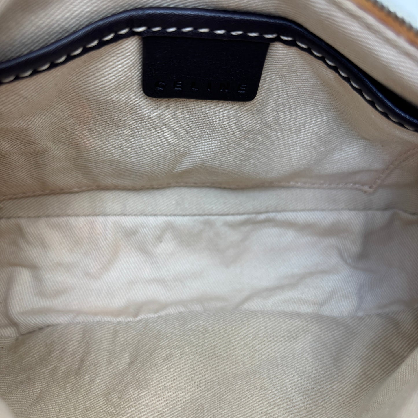 CELINE Macadam Canvas Pochette White