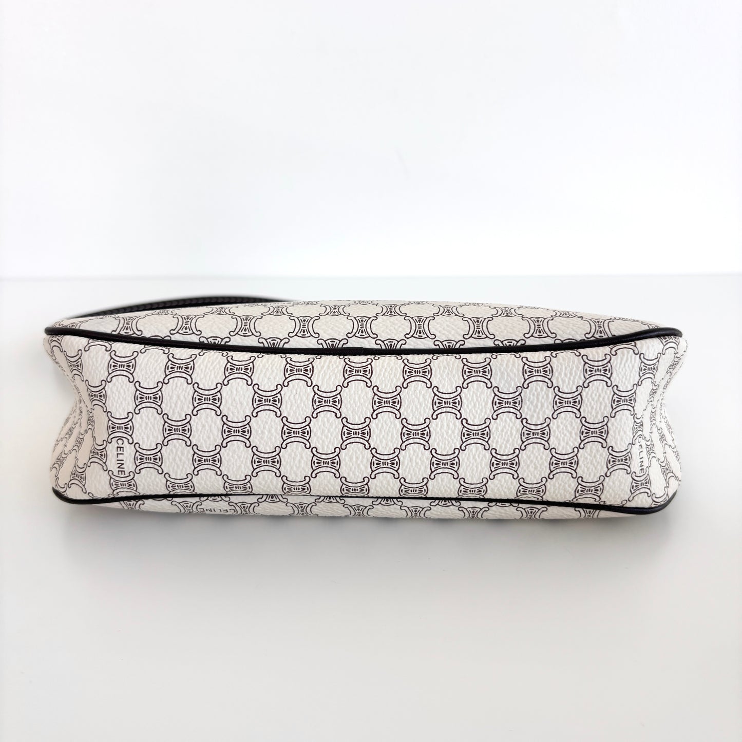 CELINE Macadam Canvas Pochette White