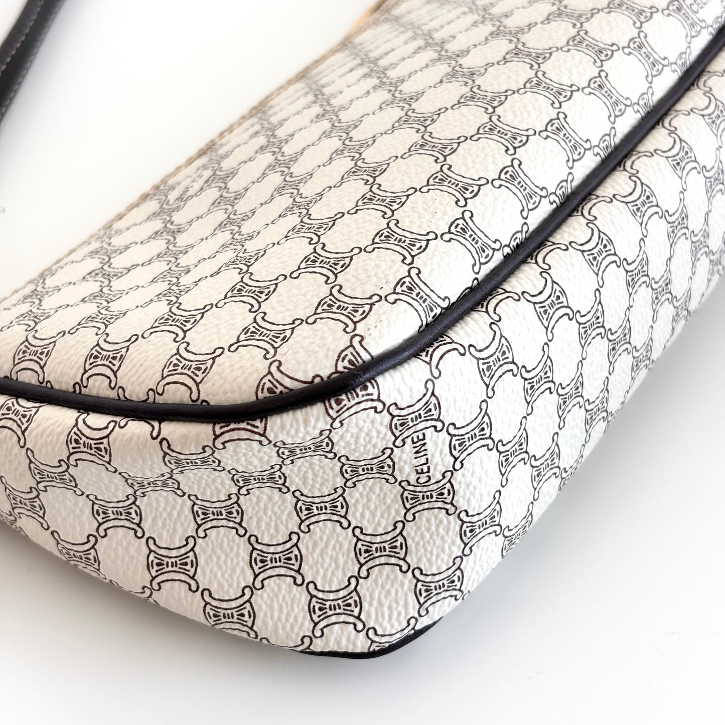 CELINE Macadam Canvas Pochette White