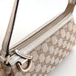GUCCI Monogram Canvas Abbey Pochette Beige/Silver