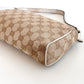 GUCCI Monogram Canvas Abbey Pochette Beige/Silver