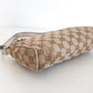 GUCCI Monogram Canvas Abbey Pochette Beige/Silver