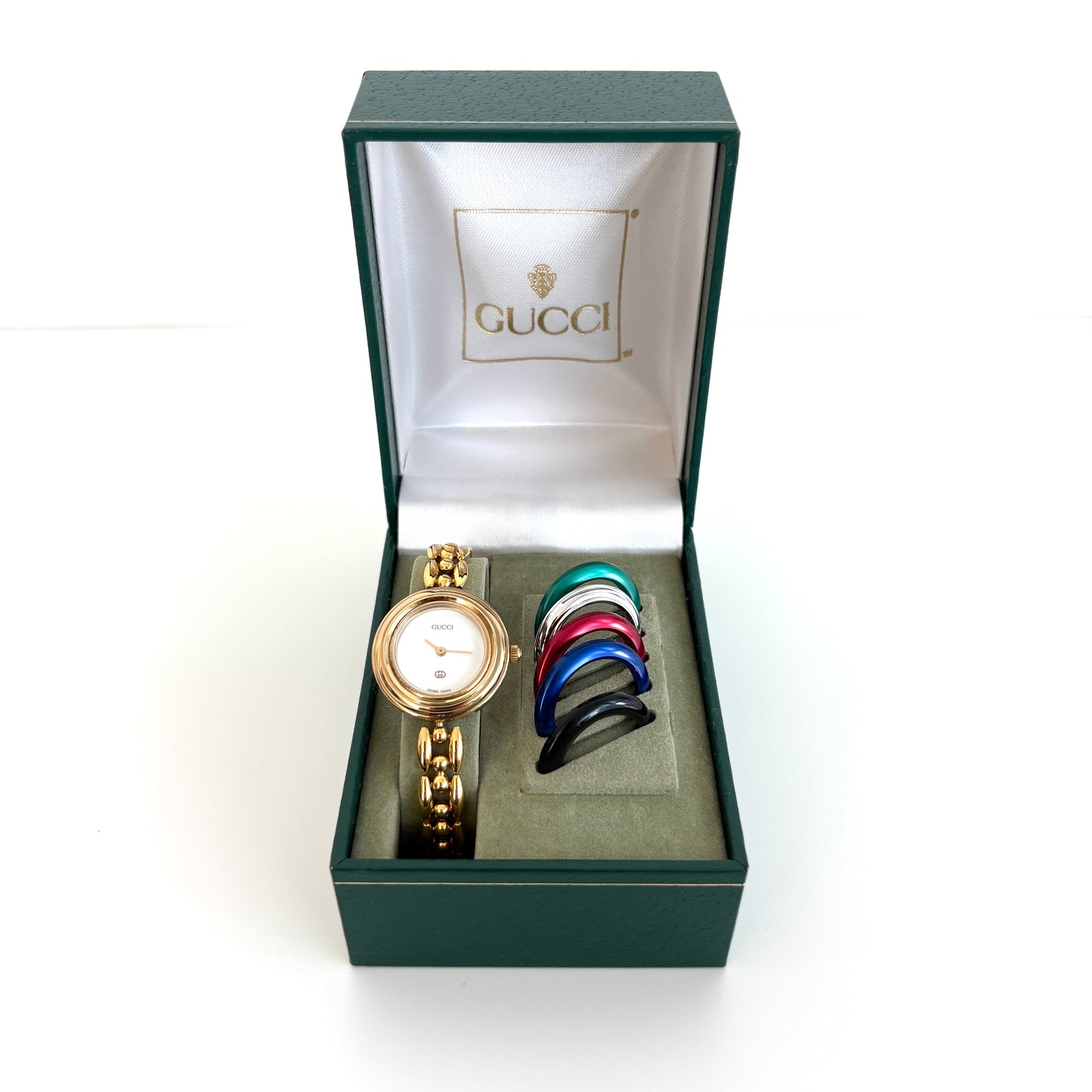 GUCCI Change Bezel Rice Link Multicolor Watch