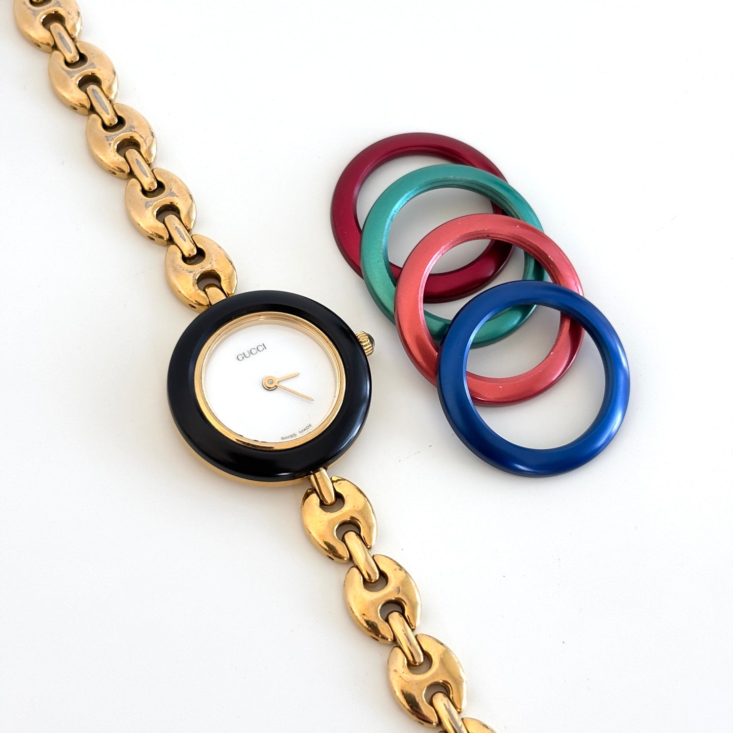 GUCCI Change Bezel Mariner Chain Multicolor Watch