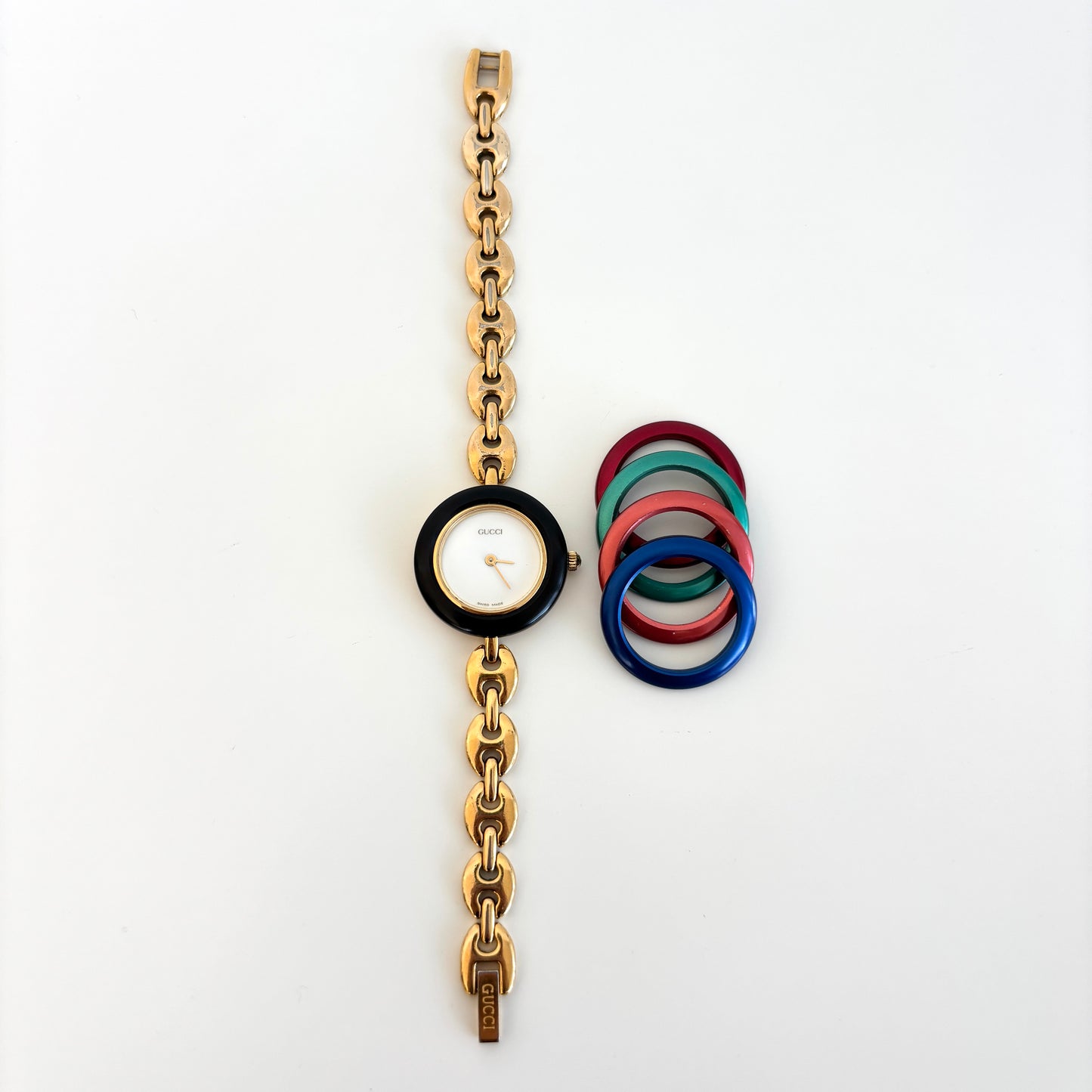 GUCCI Change Bezel Mariner Chain Multicolor Watch