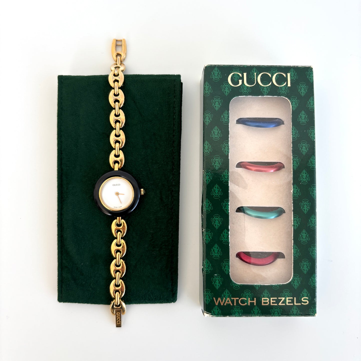 GUCCI Change Bezel Mariner Chain Multicolor Watch