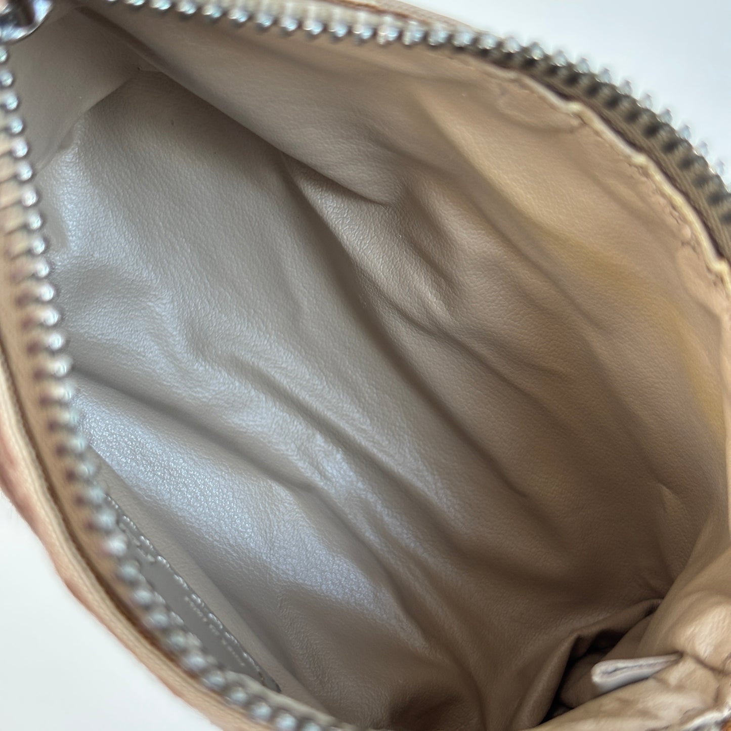 FENDI Zucchino Canvas Mini Pouch Beige