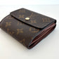 LOUIS VUITTON Monogram Canvas Elise Wallet Brown