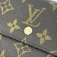 LOUIS VUITTON Monogram Canvas Elise Wallet Brown