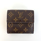 LOUIS VUITTON Monogram Canvas Elise Wallet Brown
