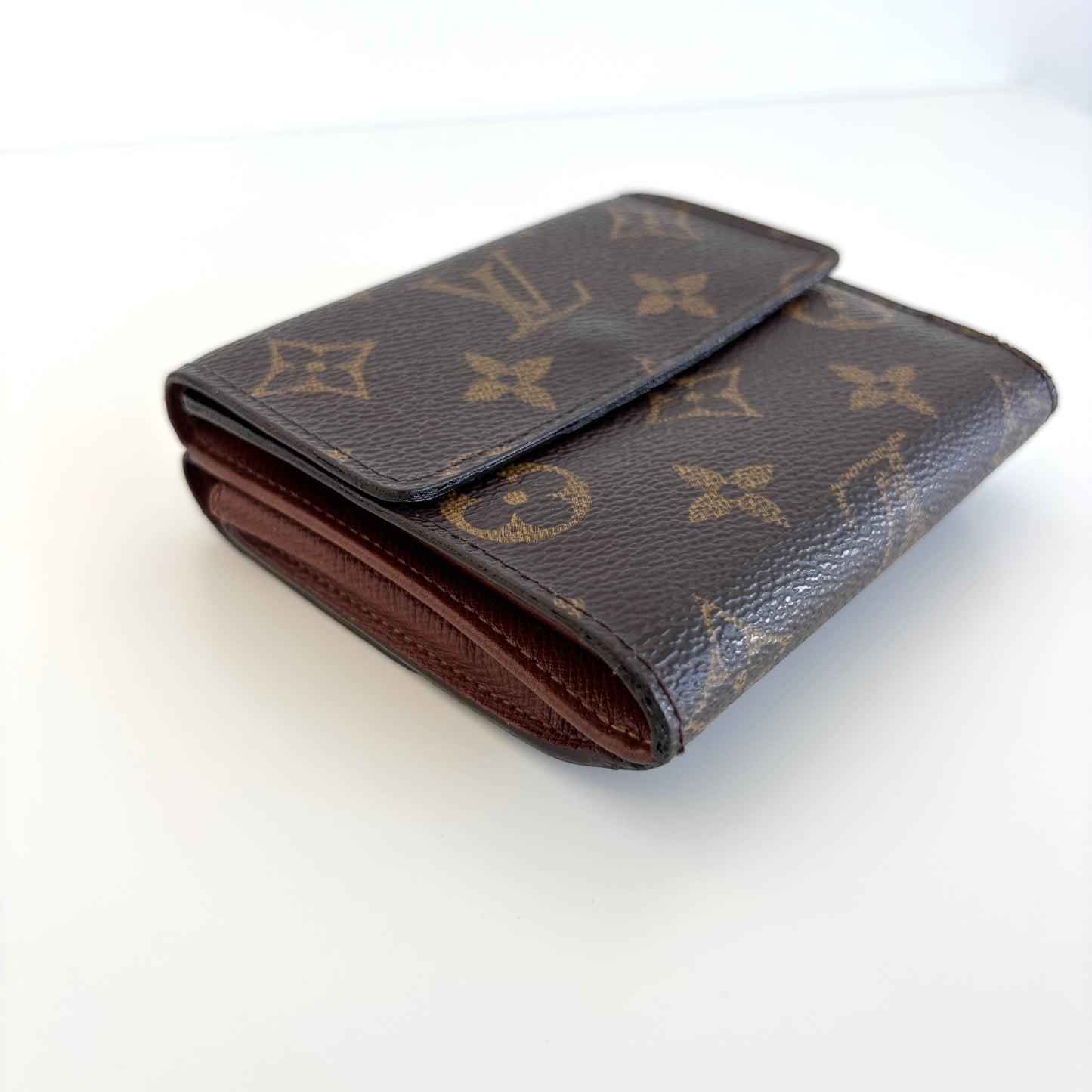 LOUIS VUITTON Monogram Canvas Elise Wallet Brown