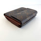 LOUIS VUITTON Monogram Canvas Elise Wallet Brown