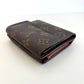 LOUIS VUITTON Monogram Canvas Elise Wallet Brown
