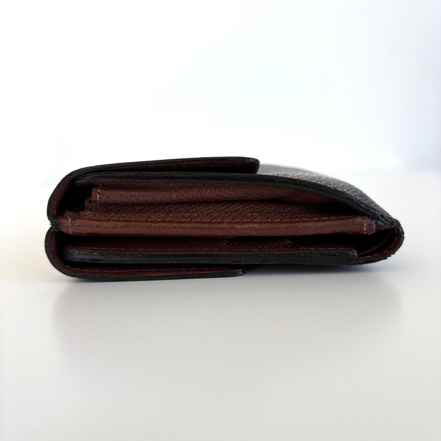 LOUIS VUITTON Monogram Canvas Elise Wallet Brown