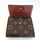 LOUIS VUITTON Monogram Canvas Elise Wallet Brown
