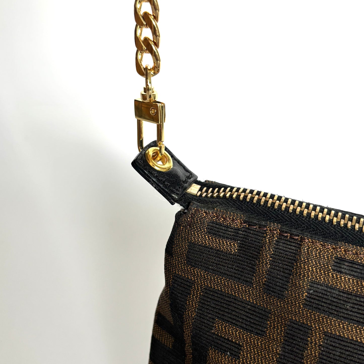 FENDI Zucca Pouch with Chain