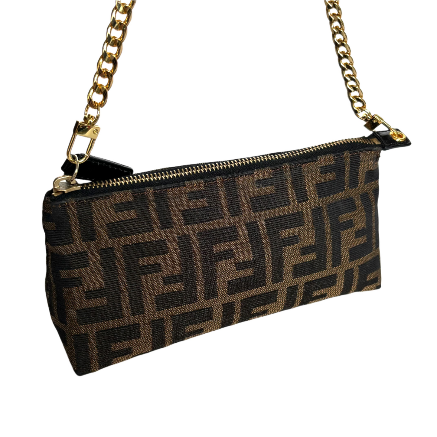 FENDI Zucca Pouch with Chain