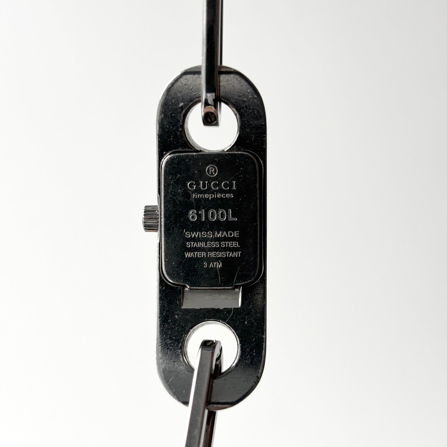 GUCCI 6100L Steel Watch Chain Bracelet Silver